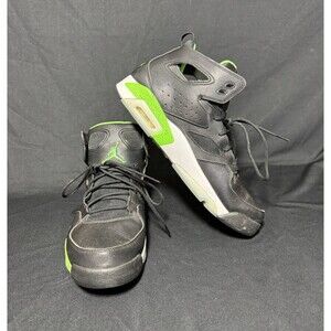 Size 11.5 - Jordan Flight Club 91 Black Green Strike DC7329-003 Pre-Owned Retro